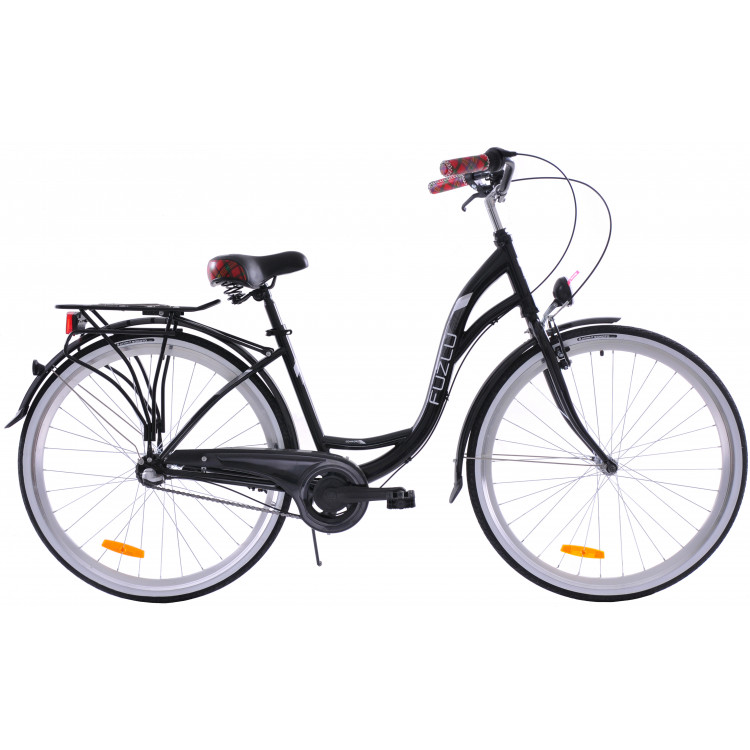 Mestský bicykel 28 Fuzlu Nevada S-3 Čierna